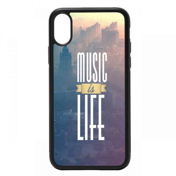 قاب گوشی apple iphone xs max طرح music is life کد ۰۲۶
